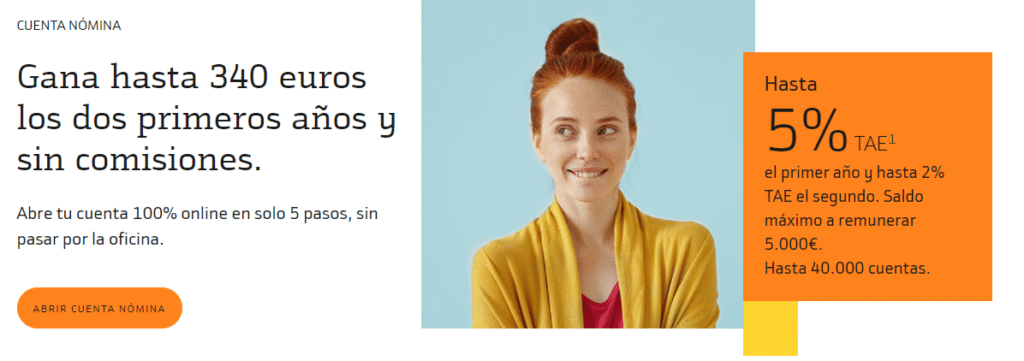 cuenta nomina bankinter