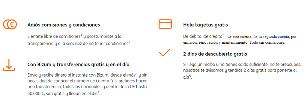 ventajas cuenta nomina ing