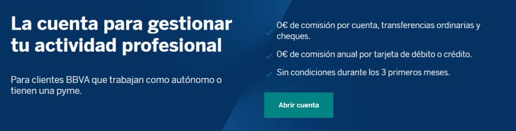 Ventajas de la Cuenta Negocios BBVA