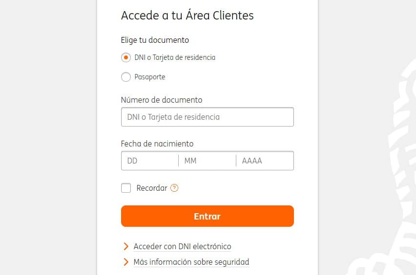 ING Online Acceso clientes
