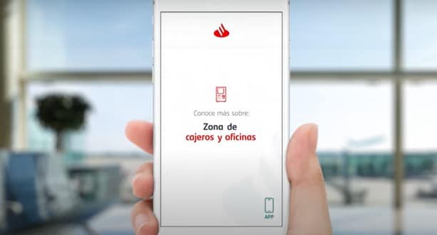 Zona de Cajeros en la App Santander