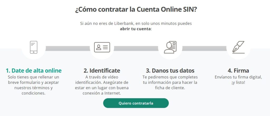 Abrir cuenta online sin de Liberbank